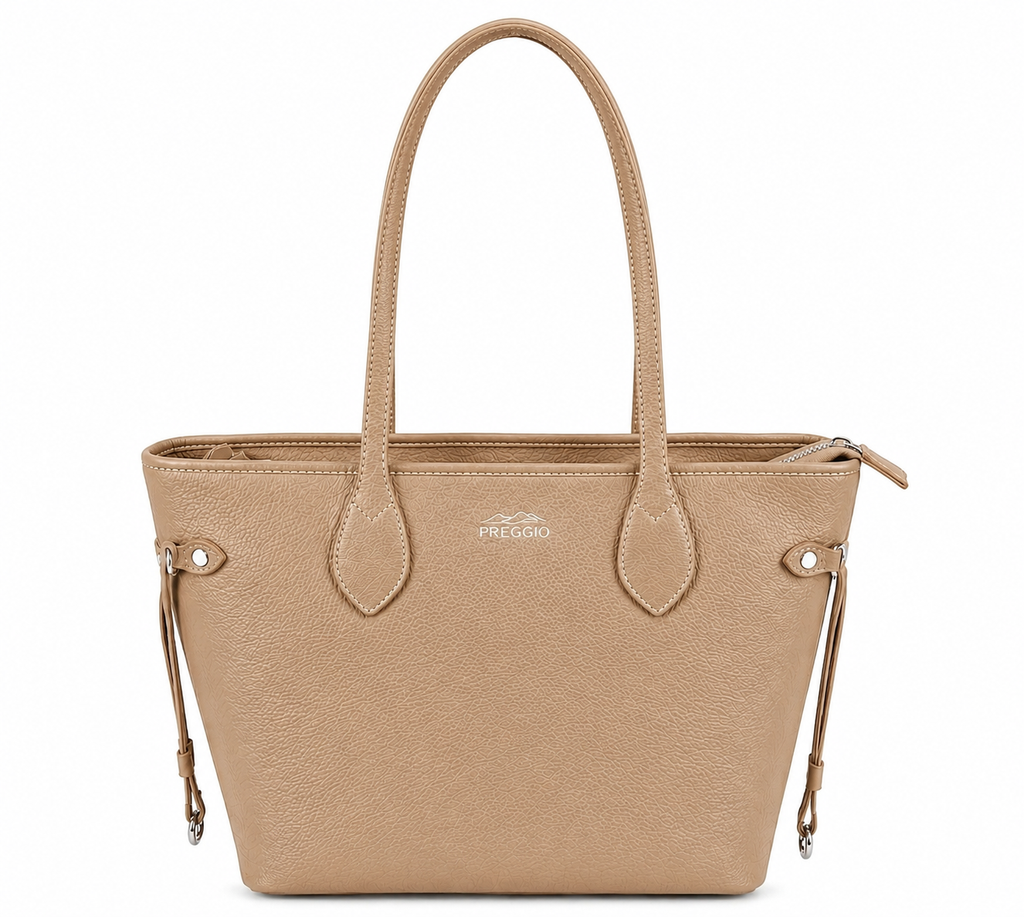 Preggio Leather Tan Tote Bag