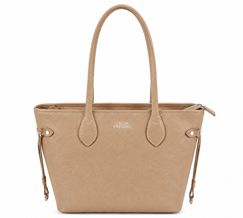 Preggio Leather Tan Tote Bag