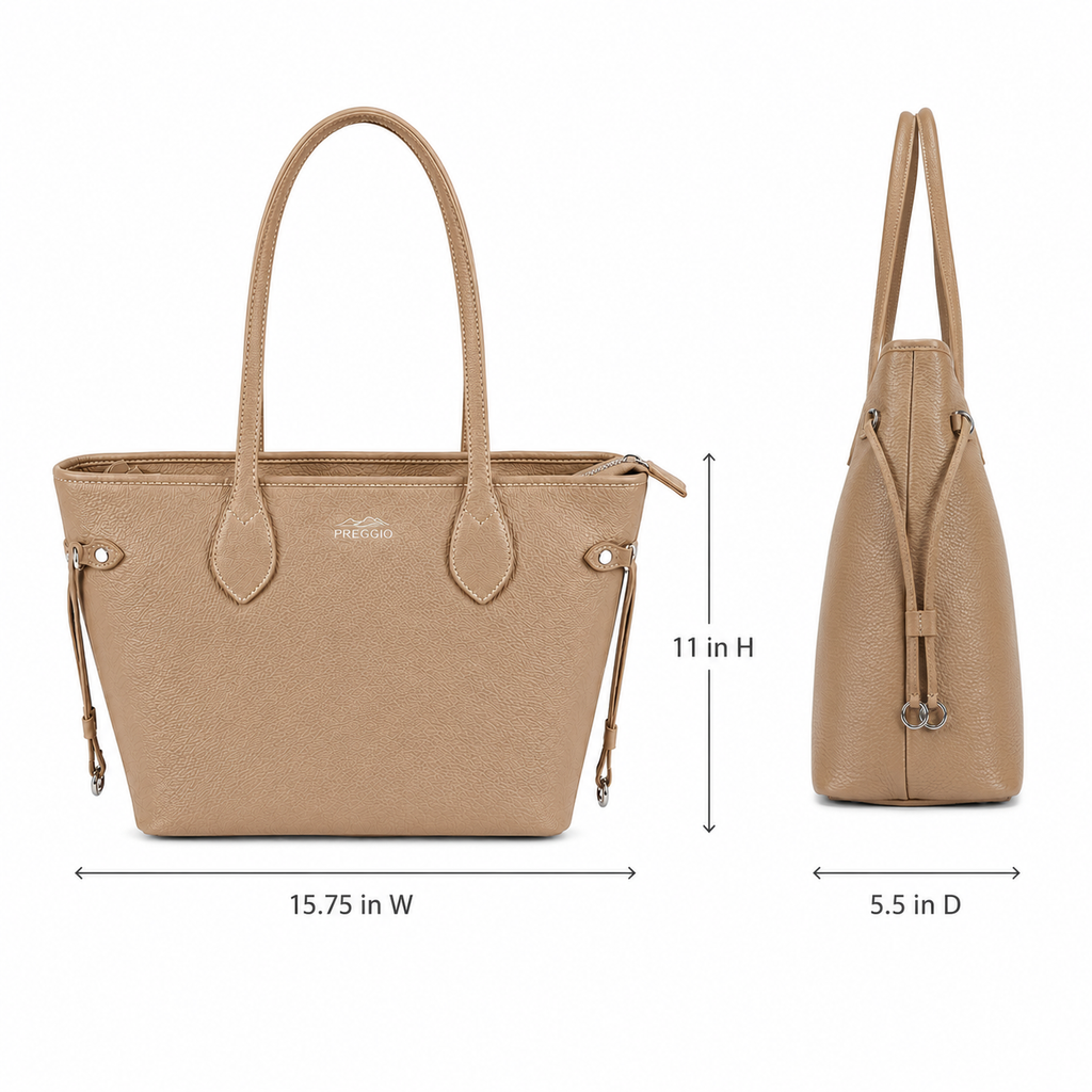 Preggio Leather Tan Tote Bag