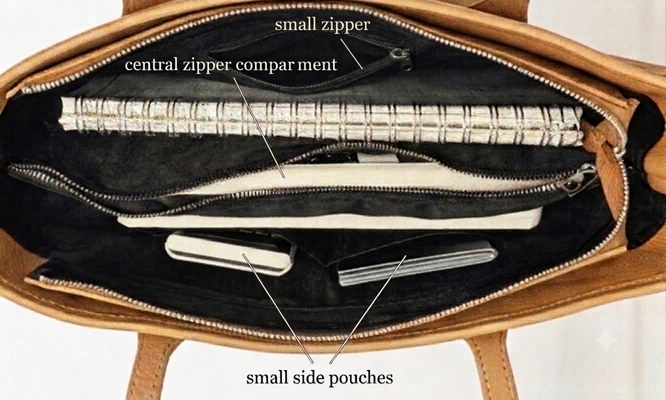 Preggio Leather Tan Tote Bag
