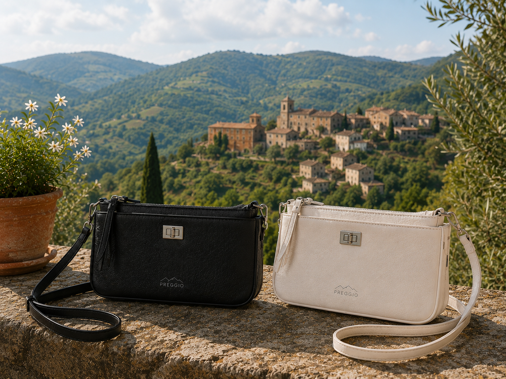 Preggio Cross-Body White Leather Bag